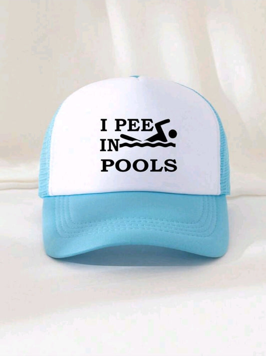 🧢 I Pee in Pools Trucker Hat – Funny Student Night Out Cap for Stag Dos, Hen Parties &amp; Festival Banter